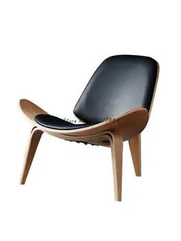 Скандинавский сетчатый красный стул для отдыха из массива дерева, креативный простой дизайнерский одноместный диван, кресло smile aircraft shell chair