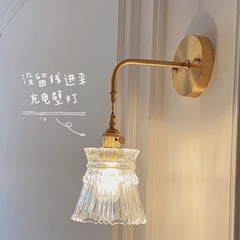 светодиодный настенный светильник с шестигранной головкой декор спальни аксессуары для украшения гостиной декор комнаты в общежитии настенный светильник для чтения