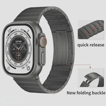 Титановый Ремешок для Apple Watch Band 49 мм 45 мм 44 мм 41 мм 42 мм 40 мм Быстросъемный Легкий Браслет iWatch Ultra 8 7 6 5 4 3 SE
