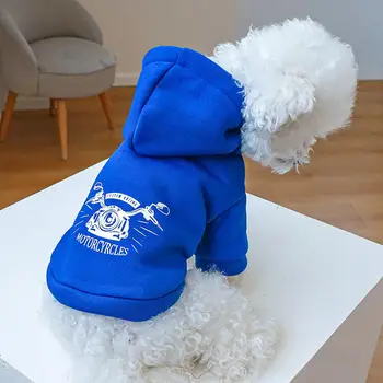 Пуловер для собак с принтом, Мягкая удобная двуногая домашняя кошка, собака, утолщенная одежда с капюшоном, товары для домашних животных