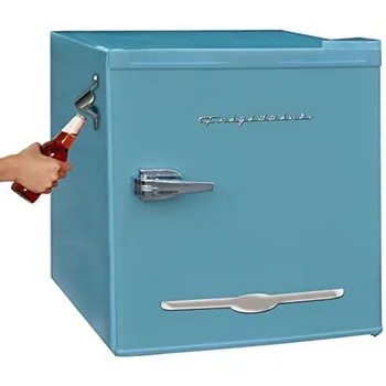 Frigidaire EFR176-СИНИЙ ретро-холодильник объемом 1,6 кубических фута с боковой открывалкой для бутылок. для офиса, комнаты в общежитии или коттеджа