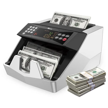Счетчик денег, детектор фальшивых купюр, Автоматическое обнаружение денег, машина для подсчета наличных с высокой скоростью счета с УФ-ИК