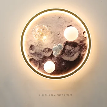 Современный светодиодный лунный потолочный светильник лампа астронавта спальня гостиная коридор кухня внутреннее убранство потолочные светильники
