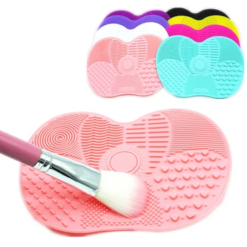 Для женщин и девочек, кисточка для макияжа, коврик для чистки, силиконовый косметический инструмент для мытья, присоски, очиститель