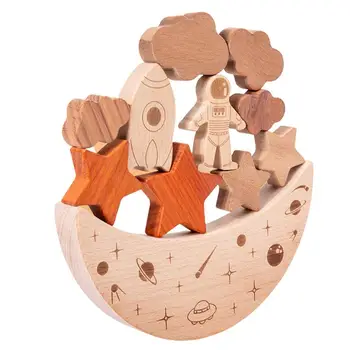 Новые INS Детские Деревянные Балансировочные блоки Монтессори, творческие Игры, игрушки, Обучающие Строительные блоки, деревянные игрушки