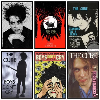 Художественный плакат The Cure Band, настенное искусство, холст, живопись и принт, музыкальная звезда рок-группы, изображение для гостиной, спальни, домашний декор, эстетика