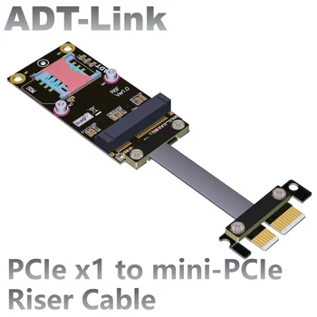 ADT-Link PCIe 3.0 X1 к Кабелю mini-PCIe Riser Удлинитель Видеокарты mPCIe Адаптер Беспроводная Сетевая Карта Gen3 High Speed