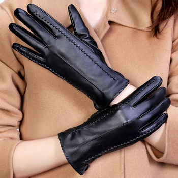 Высококачественные элегантные женские перчатки из синтетической кожи, осенне-зимние модные женские перчатки