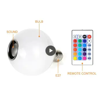 Беспроводная светодиодная Rgb звуковая коробка, музыкальные огни, защита глаз, Bluetooth-совместимая звуковая лампа, E27, украшения для дома