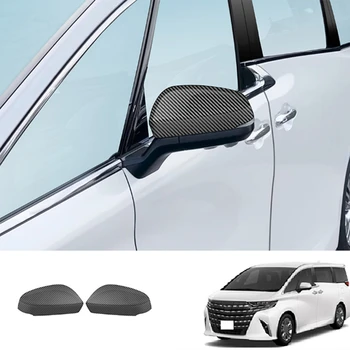 Автомобильные чехлы для боковых зеркал из углеродного волокна, крышка бокового зеркала заднего вида для Toyota Alphard 40 серии 2023 + Аксессуары и запчасти