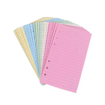 Бумага для заправки A6, разноцветные вкладыши для заправки с перфорацией на 6 отверстий, папка-органайзер индивидуального размера, 50 листов, папки формата A5