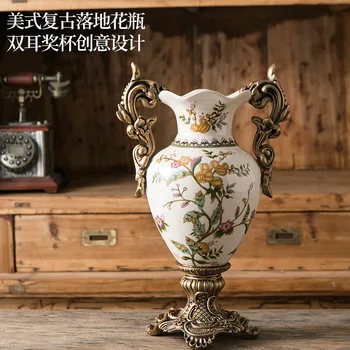 Креативная Керамическая ваза в форме трофея в европейском стиле, Изделия ручной работы, Американская Ретро Домашняя Керамическая Декоративная ваза