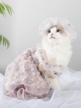 Платье-кошка Юбка в стиле принцессы Ткань из органзы дышащая и удобная Дизайн без рукавов Не влияет на активность