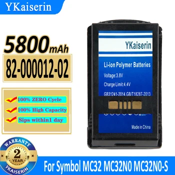 5800 мАч YKaiserin Аккумулятор 82-000012-02 Для Symbol MC32N0-S MC32N0-G BTRY-MC32-52MA-01 MC32 MC32N0 Сканер штрих-кода Bateria