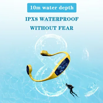 Наушники latihan kolam renang, konduksi tulang portabel tahan air Volume dapat disesuaikan