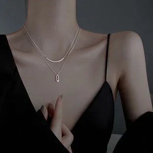 Новое модное Оригинальное женское ожерелье с логотипом, цепочка для ключиц, подарочная вечеринка, оптовая продажа, бесплатная доставка