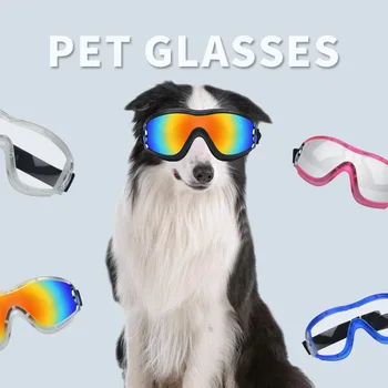 Солнцезащитные очки среднего размера, пылезащитные принадлежности для домашних животных, водонепроницаемые ветрозащитные собаки, аксессуары для собак большого размера