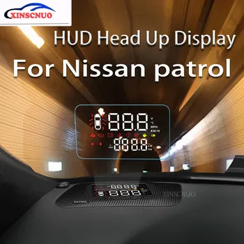 Головной дисплей XINSCNUO OBD Car HUD для Nissan patrol 2010-2016 2017 2018 2019 головной дисплей OBD2