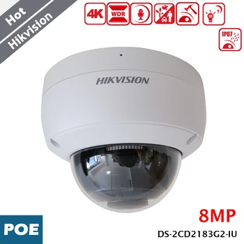 Купольная IP-камера Hikvision 4K Acusense Со Встроенным МИКРОФОНОМ, Аудио в реальном времени, Водонепроницаемая Камера Безопасности, Фокусирующая Человека на Транспортном средстве DS-2CD2183G2-IU