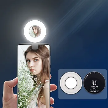 Мини Магнитный Карманный Светильник W36 для MagSafe iPhone 15 14 13 12 Серии LED Cube Fill Light Лампа с Зажимом для макияжа Vlog