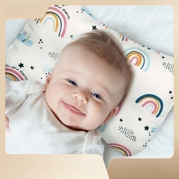 Детская Стереотипная подушка для защиты головы новорожденного Форма головы Дышащая Боковая подушка для сна Подушка для подголовника новорожденного на 0-12 месяцев