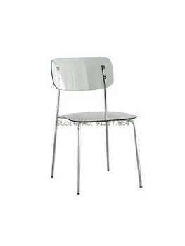 Скандинавский современный минималистичный обеденный стул в стиле net red ins с акриловой прозрачной спинкой для переговоров о модном макияже для фотосъемки
