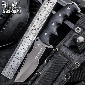 Походный нож Hx Outdoors с лезвием 440c, тактические ножи, охотничий нож для выживания с ручкой G10, нейлоновые ножны, прямая поставка