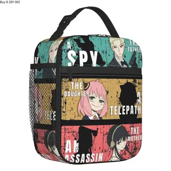 Spy X Family Loid Forger Anya Manga Аниме Изолированная сумка для ланча на работу, в школу, Герметичный Кулер, Термальный ланч-бокс для женщин и детей