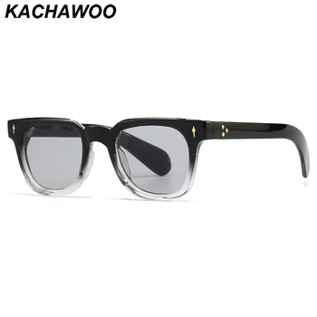 Солнцезащитные очки Kachawoo в стиле ретро, мужские, черные, серые, коричневые, uv400 в квадратной оправе, солнцезащитные очки для женщин, популярный летний европейский стиль унисекс