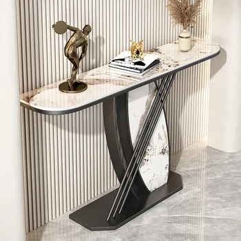 Простой консольный столик из кованого железа, Итальянский дизайн, домашняя мебель для гостиной, Прихожая, стол для украшения стены