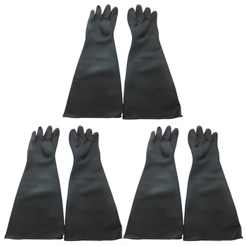 3X перчатки для пескоструйной обработки, перчатки для кабинета пескоструйной обработки 60x20 см