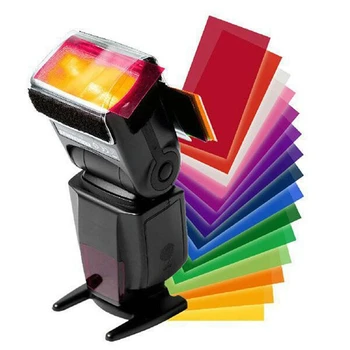 12 цветов/набор цветных фильтров для вспышки Speedlite, карточки для фотокамер Canon / Nikon, фотографические гели, фильтр для вспышки Speedlight
