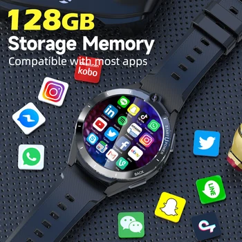 2022 Новые Смарт-часы Android 11 Мужские Спортивные Фитнес-8-ядерные 900 мАч 4G LTE Smartwatch Телефон С Вставкой Sim-карты Wifi GPS 6 ГБ + 128 ГБ