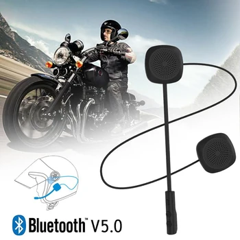 Гарнитуры для шлемов Bluetooth 5.0 Гарнитура для мото шлема Беспроводные стереонаушники для громкой связи Наушники для мотоциклетного шлема MP3 Динамик