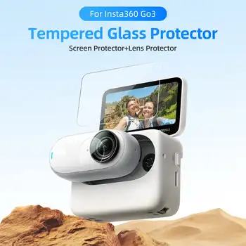 Защитная пленка для экрана и линз из закаленного стекла TELESIN Insta360 GO 3 Пылезащитная для аксессуаров Insta360 Go 3