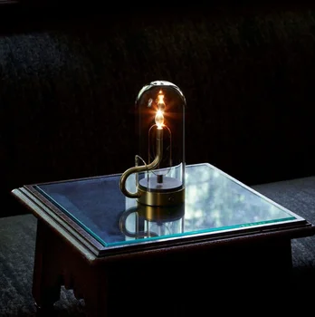 Дизайнерская лампа lde пламя свечи, капля воды, настольная лампа для спальни, перезаряжаемый светодиодный подвесной декоративный стеклянный ночник