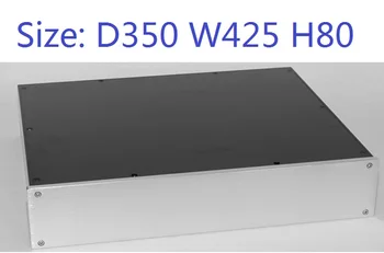 D350 W425 H80 Анодированный Алюминиевый Корпус Из Чистого заднего Усилителя Класса A Новый Корпус Для наушников DIY Hifi Music Box Hi End