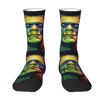 Забавные мужские носки с чудовищами в стиле Хоррор на Хэллоуин, унисекс, дышащие Теплые носки с 3D принтом Frankenstein Crew