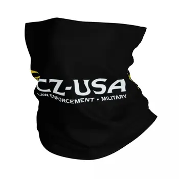 Бандана с логотипом CZ USA Guns, шейный платок с принтом, шарф с запахом, Многофункциональная балаклава для верховой езды для мужчин, женщин, взрослых, стираемая