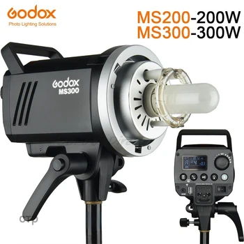Godox MS200 200 Вт MS300 300 Вт Встроенный Беспроводной приемник 2.4G Легкий Компактный Прочный Светильник для моделирования Студийной вспышки с креплением Bowens