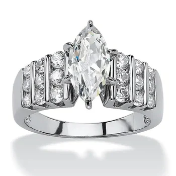 Модные дизайнерские женские кольца для свадьбы, роскошные кольца с бриллиантами из кубического циркония, украшения для темперамента для вечеринок
