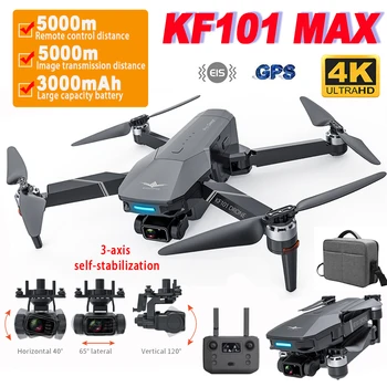 KF101 MAX 4k Профессиональная HD Камера Дрона с 3-Осевым Карданом GPS 5G WIFI RC Самолет Бесщеточный Мотор Складной RC Квадрокоптер KF101 Dron