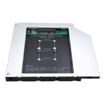 TISHRIC SSD-адаптер Msata-SATA Hdd Caddy Алюминиевый Ноутбук 2-я Рамка SSD-накопителя Msata Корпус жесткого диска 9,5 мм /12,7 мм Корпус жесткого диска
