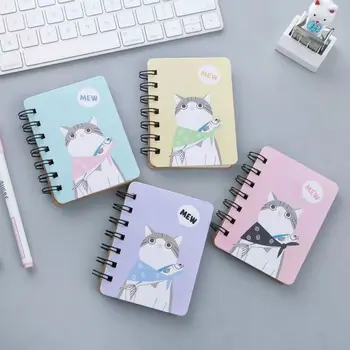 4 оптовые книги Cartoon coil notebook, ноутбук, animal flip coil notebook, студенческие принадлежности, мини-ноутбук A7