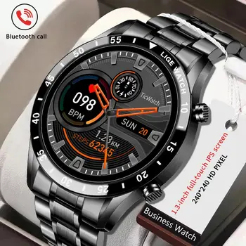 LIGE Новые Роскошные смарт-часы со стальным ремешком с Bluetooth-вызовом для мужчин для телефона Android iOS Водонепроницаемый Спортивный Фитнес-трекер Smartwatch