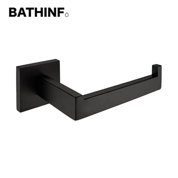 Держатель для бумаги из нержавеющей стали BATHINF sus304, подвеска для ванной комнаты, аксессуары для ванной комнаты, черный, серебристый