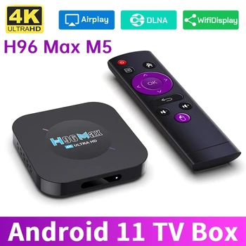 10шт H96 Max M5 Smart TV BOX Android 11 Rockchip 3318 4K Google 3D Video BT4.0 Медиаплеер Телеприставка