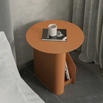Черная прикроватная тумбочка, современный металлический обеденный стол, креативная прикроватная тумбочка, приставной столик к дивану, роскошный маленький стул