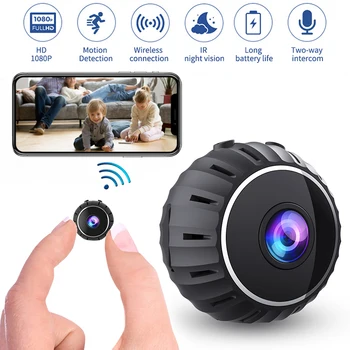 Мини-камера Smart WiFi HD диктофон 1080P Домашняя камера безопасности Радионяня видеорегистратор для помещений Обнаружение движения