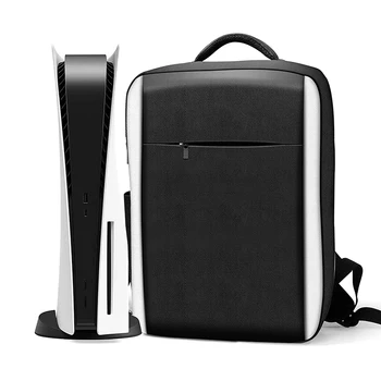 Портативный рюкзак Подходит для игровой консоли PS5, сумка для хранения, Ударопрочная Водонепроницаемая защита, сумка через плечо, аксессуары для PS5.